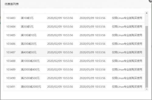 linux宝塔专业版优惠券体验活动1元0.99元永久最高减2000